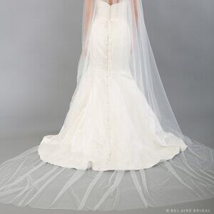 Bel Aire V7333C Luxe Soft Tulle Cathedral Ivory Wedding Veil and Blusher